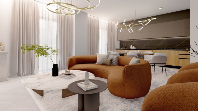 Platinum Horizon in Mayfair moderne-dagligstue