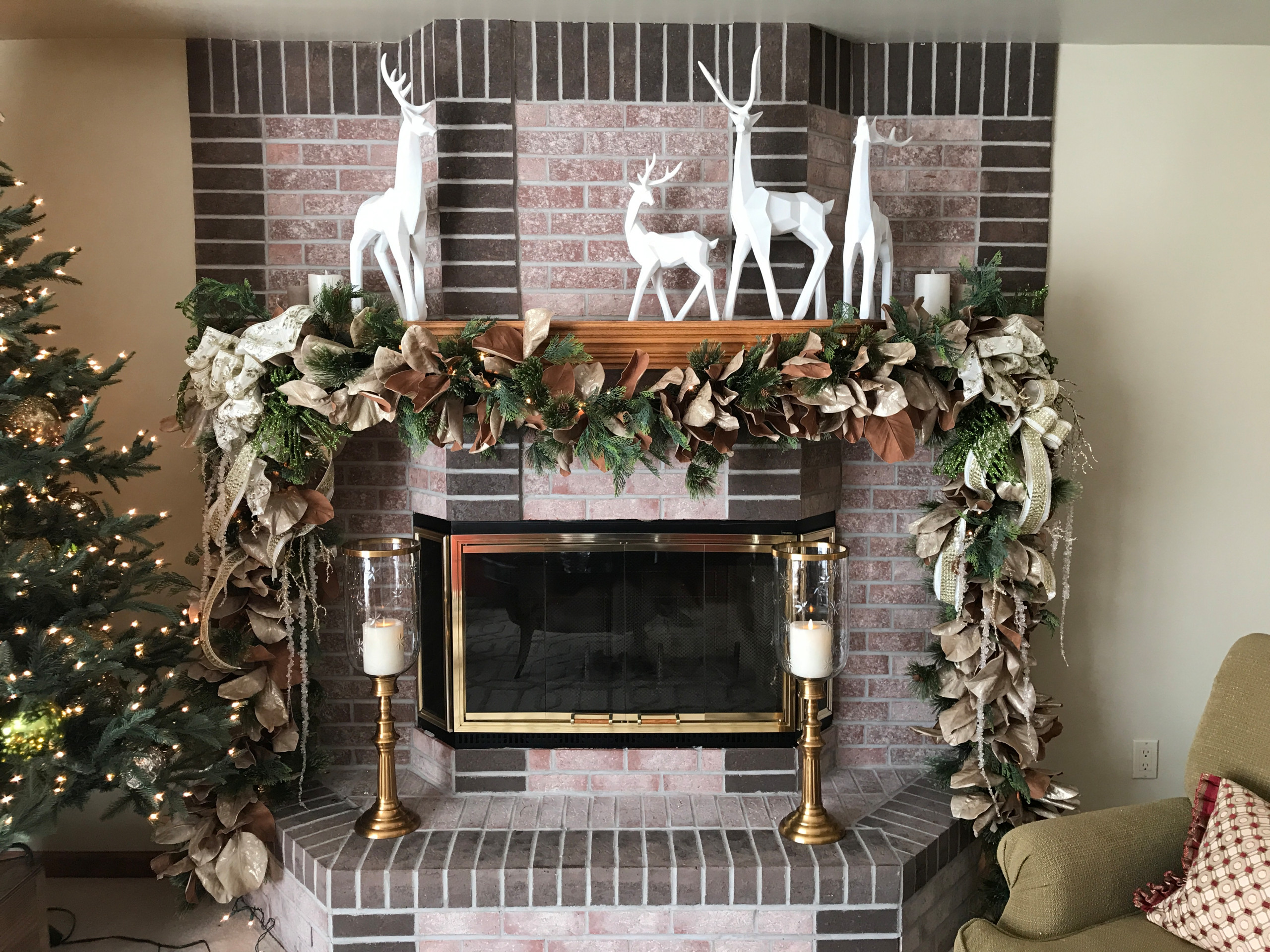 Traditional Christmas Fireplace