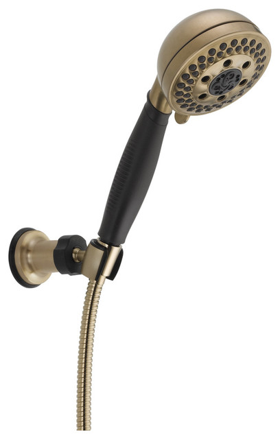 Delta H2Okinetic 5-Setting Adjustable Wall Mount Hand Shower, Champagne Bronze