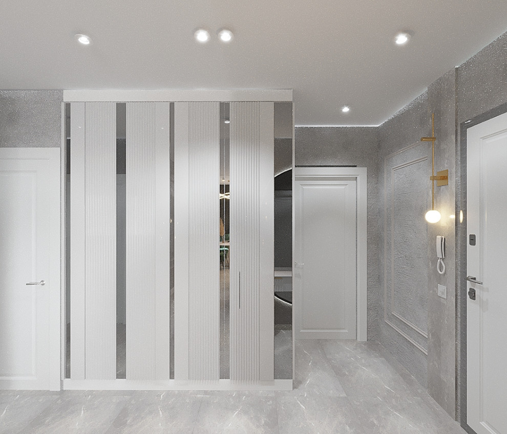 Серый-зеленый оазис: гармония контрастов