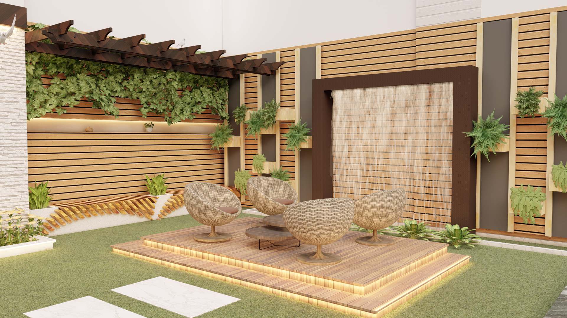 contemporary Garden design at Woodford Green