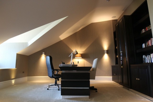 Luxury House Preston Contemporary Home Office Library
