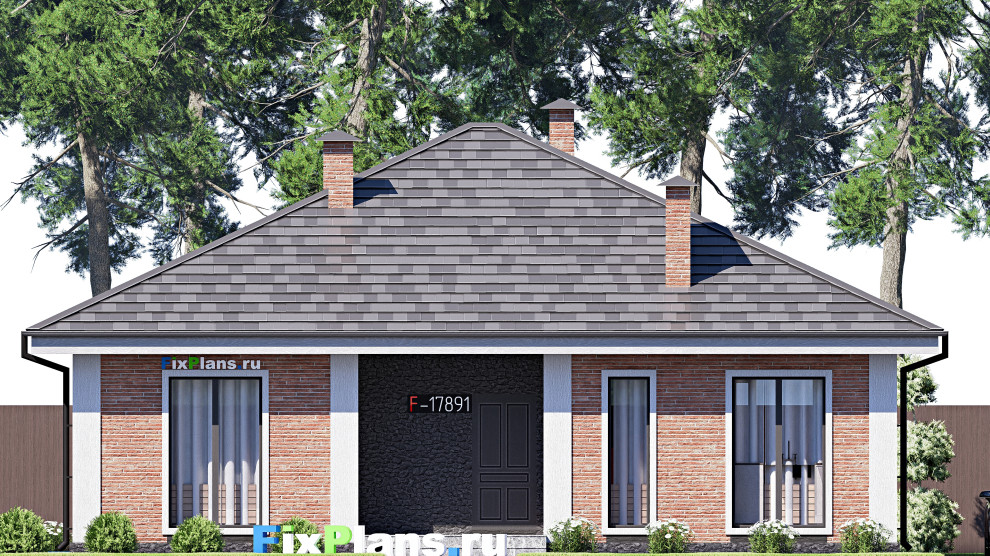 Проект одноэтажного дома 12х13м S122м2 F-17891