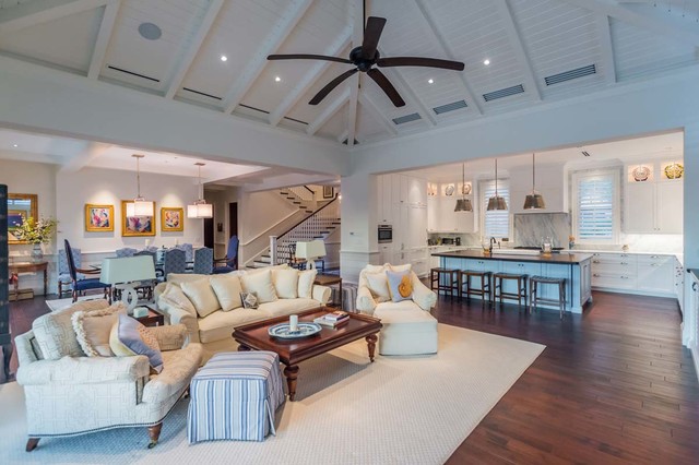 Caribbean Custom Home Beach Style Living Room Miami By