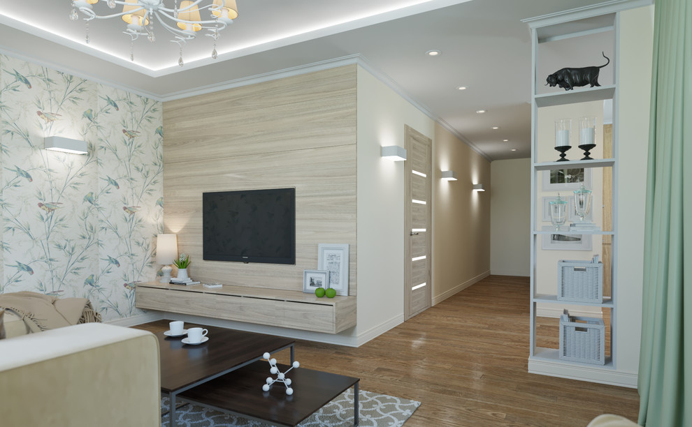 Гостиная кухня 45м2