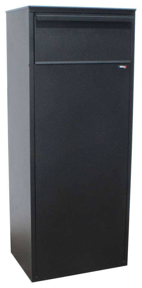 Mailboxes Allux 800 Mail/Parcel Box With Rear Locking Door, Black