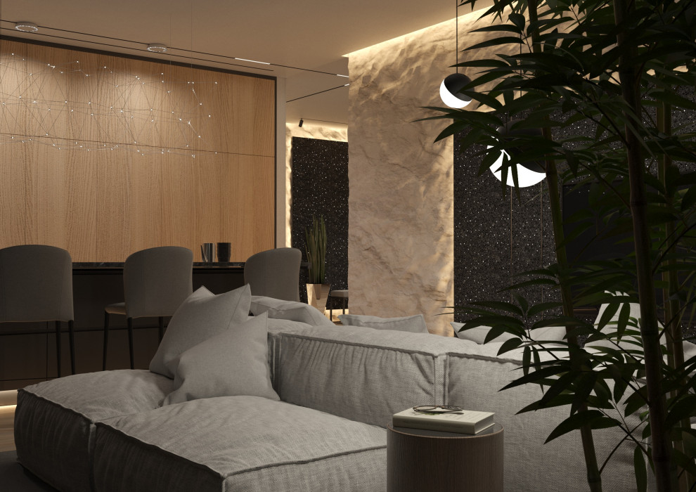 Проект квартиры в ЖК Capital Towers площадью 130 кв. м. для молодой современной