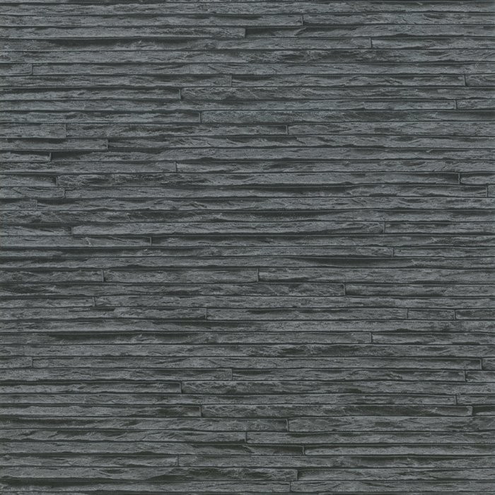 Erismann Brix Slate Brick Effect Wallpaper, Gray/Black