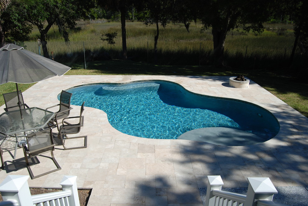 This is an example of a modern pool in Charleston.