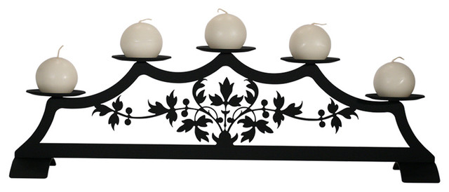 Victorian Fireplace Pillar Candleholder Traditional
