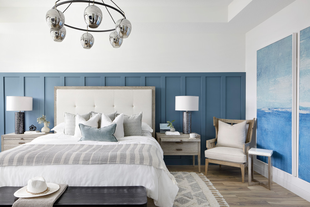 This is an example of a coastal bedroom in Other.