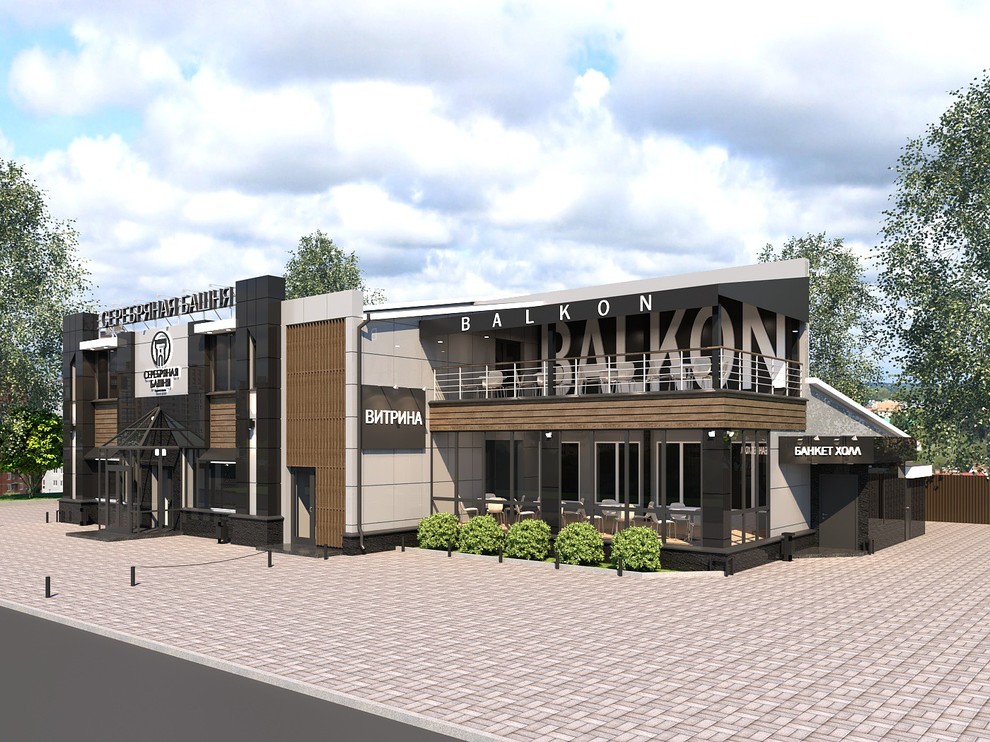 Дизайн-проект фасадов ресторана Серебряная Башня