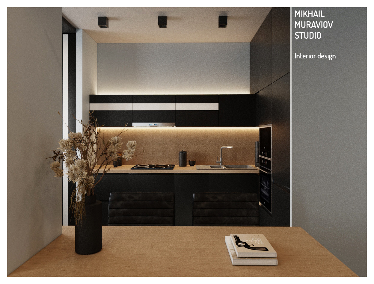 Визуализация небольшой студии.