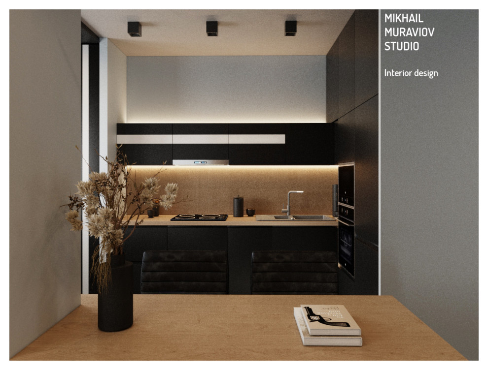 Визуализация небольшой студии.