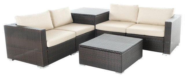 Gdf Studio 6 Piece Cortez Outdoor Storage Sectional With Coffee Table Gdf Studio 6 Piece Cortez Outdoor Storage Sectional With Coffee Table