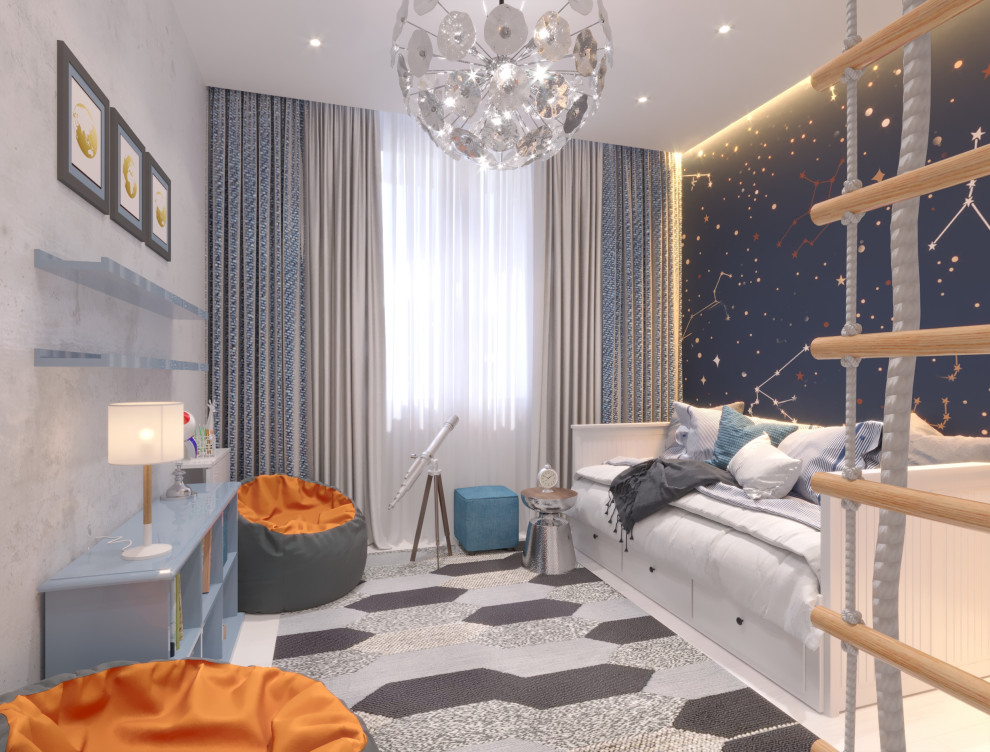 Дизайн-проект  интерьера трехкомнатной квартиры в стиле Контемпорари...