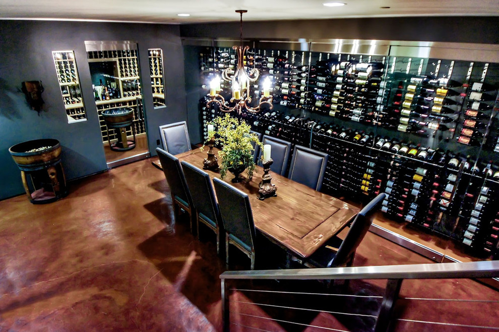 Contemporary wine cellar in San Francisco.