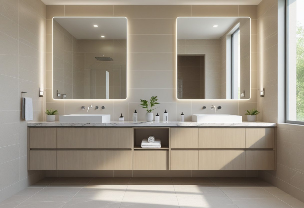 A modern bathroom