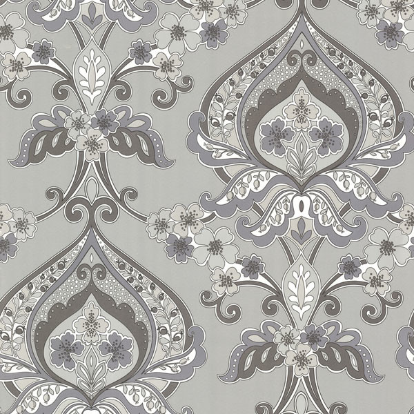 Ashbury Gray Paisley Damask Wallpaper Contemporary Ashbury Gray Paisley Damask Wallpaper Contemporary By Brewster Home Fashions