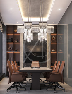 Modern Luxury CEO Office Interior Design - Modern - Home Office