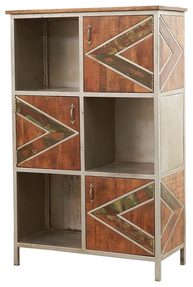 Belfort Solid Wood Cube Bookcase Industrial Display Rack Industrial