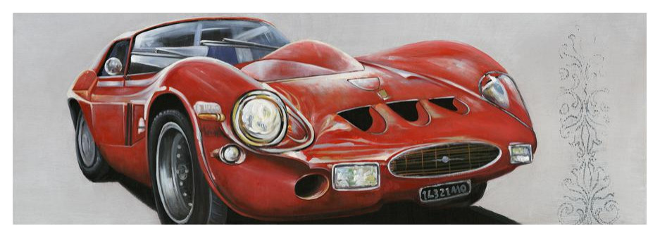 Classic Sportscar Red Wall Decor