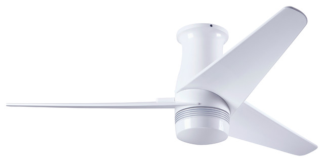 Velo Flush Dc Fan Gloss White Finish 48 White Blades No Light