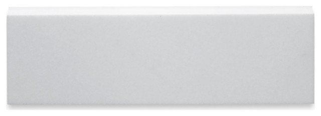 Thassos White Marble Baseboard Trim Molding 4x12 Polished, 1 piece