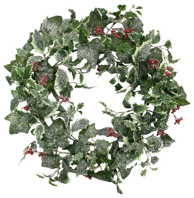 24 quot frosted holly berry and ivy artificial christmas 24 quot frosted holly berry and ivy artificial christmas