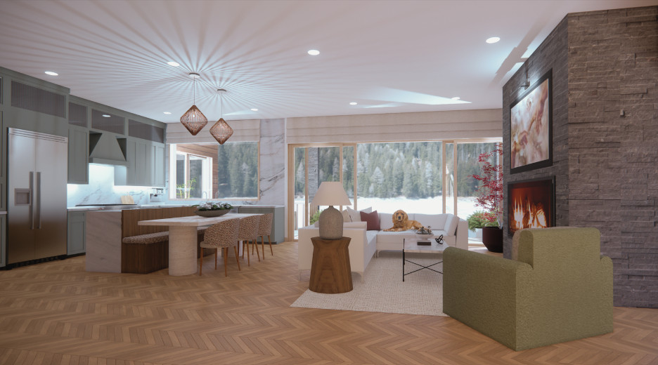 Living Room & Kitchen