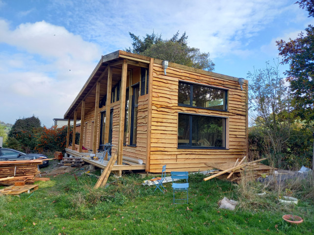 Timber Framed Home rustik-fasad
