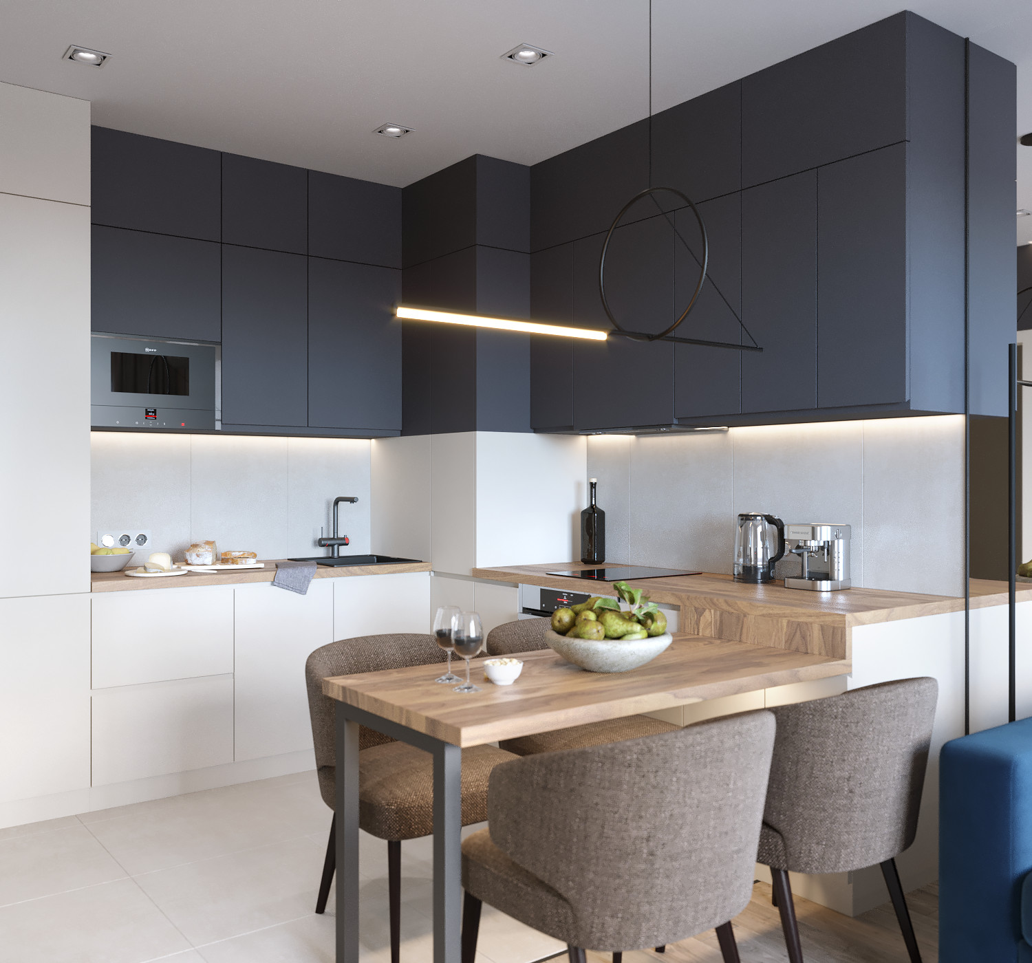 Проект студии в Санкт-Петербурге 21.5 м2