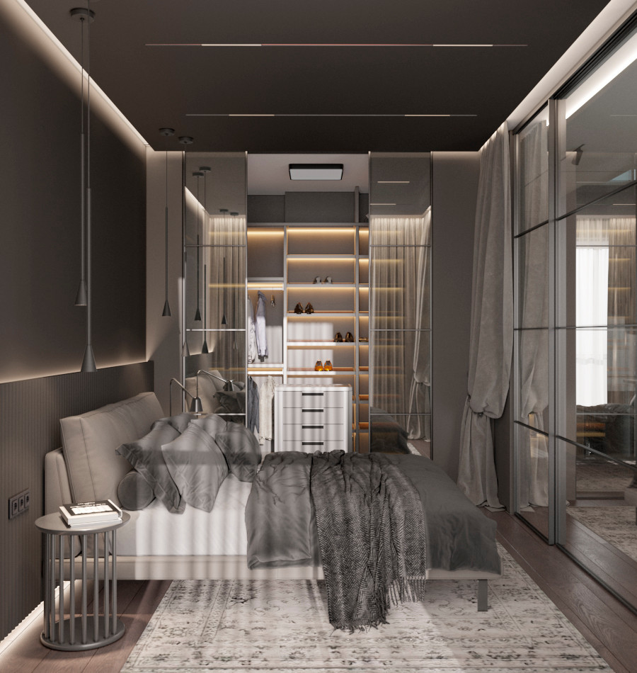 Спальня с гардеробной