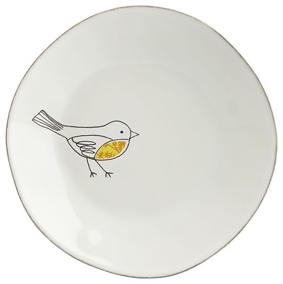 Chickadee Yellow Plate