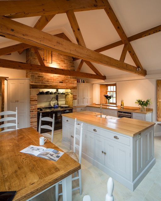kitchen in barn conversion- rutland, leicestershire - traditional