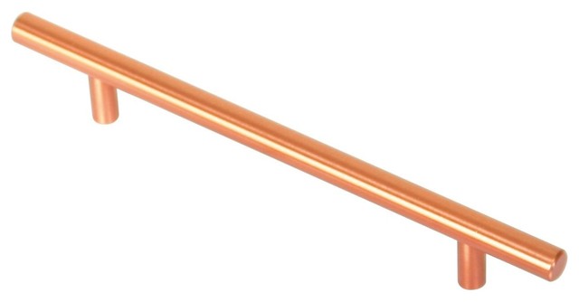Satin Copper Cabinet Hardware Bar Handle Pull, 128mm Hole Centers, 7-3/4" Length