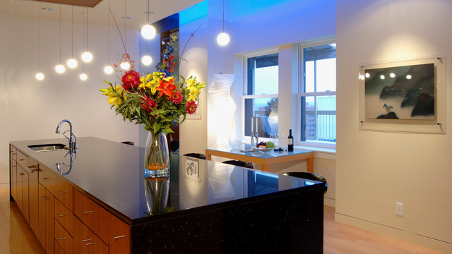 Modern Interior Penthouse minimalistisch-kueche