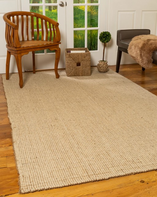 Natural Area Rugs 100 Natural Fiber Larisa Beige Wool Jute Rug Beach Style Area Rugs By Natural Area Rugs