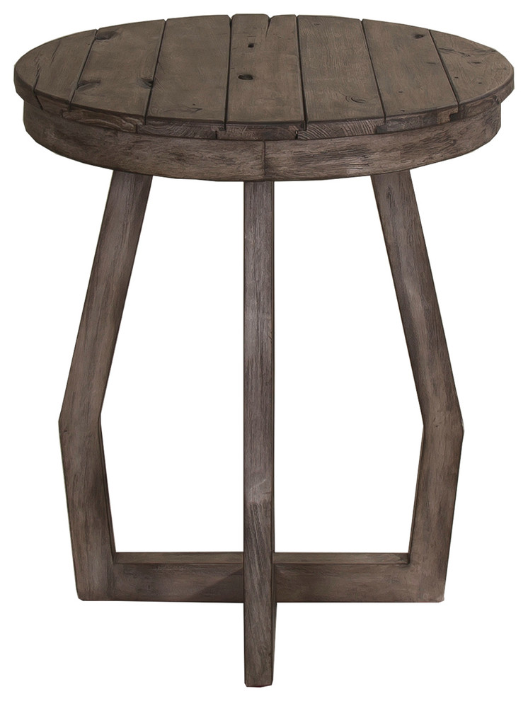 Hayden Way Medium Gray Chair Side Table Farmhouse Side Tables And