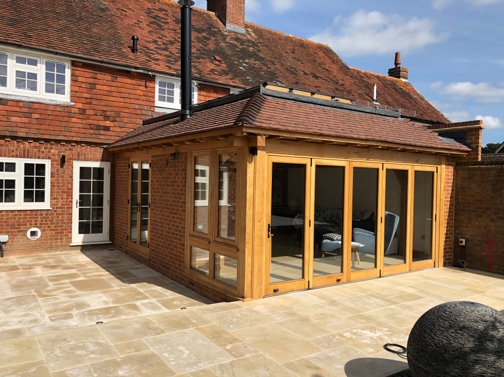 Inspiration for a traditional patio in Surrey.
