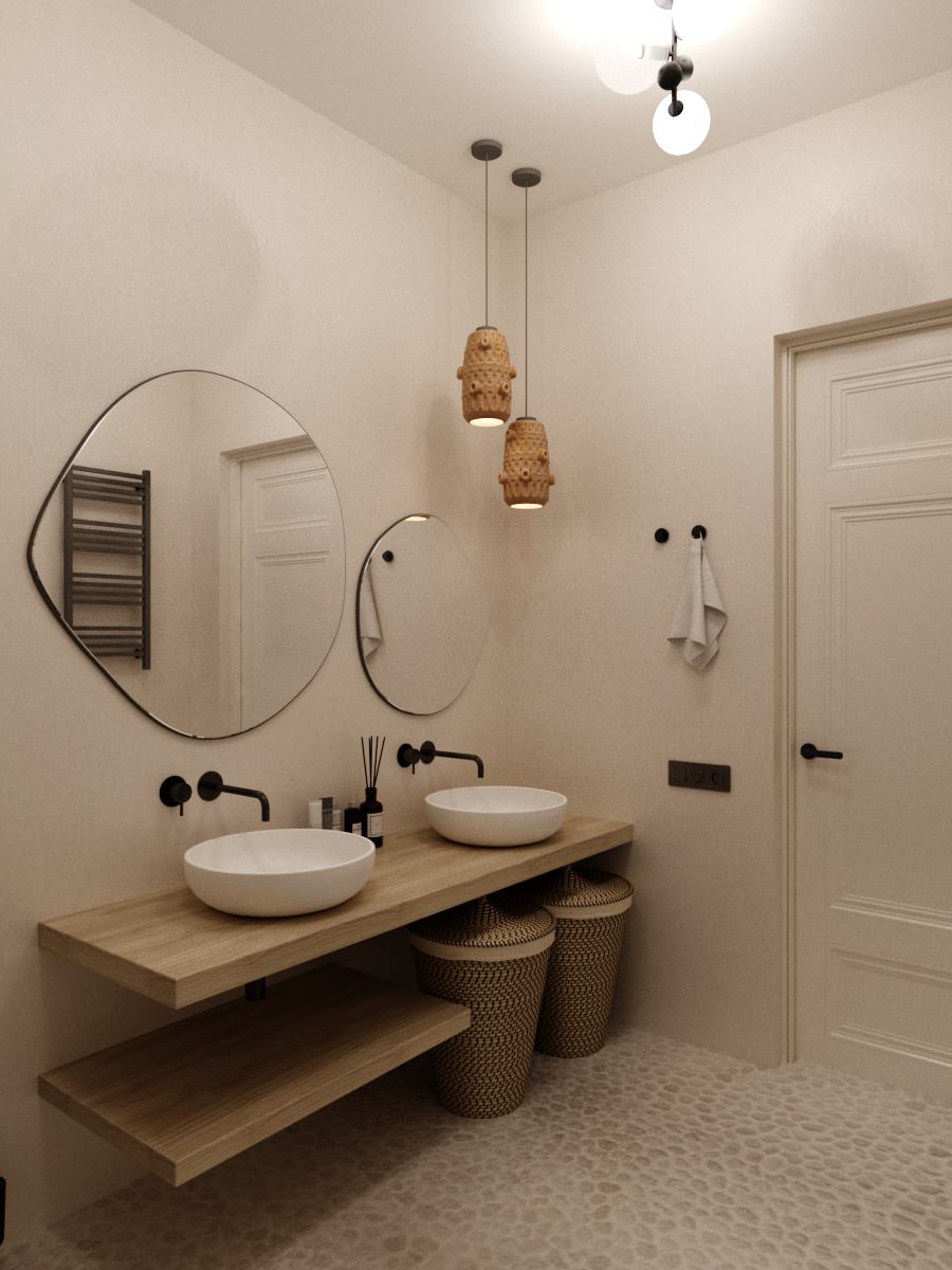 Минималистичная квартира с этническими акцентами в Нижнем Новгороде.