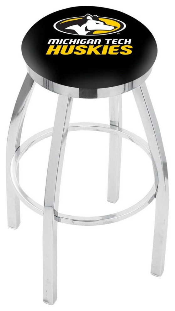 Holland L8C2C Michigan Tech 25" Swivel Counter Stool Chrome