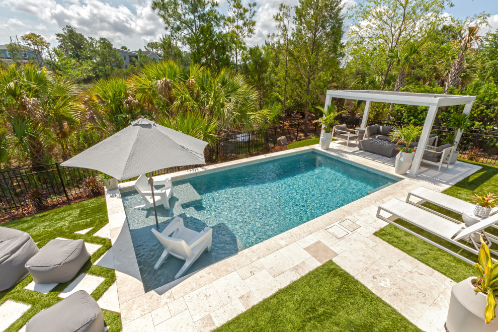 Design ideas for a modern pool in Charleston.