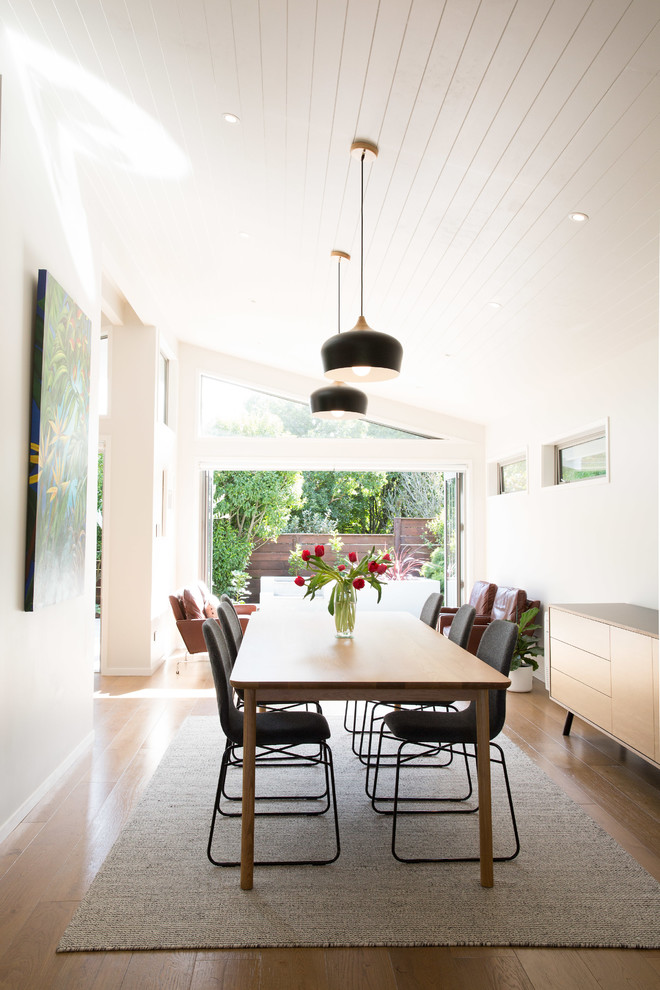 Inspiration for a contemporary dining room in Auckland.