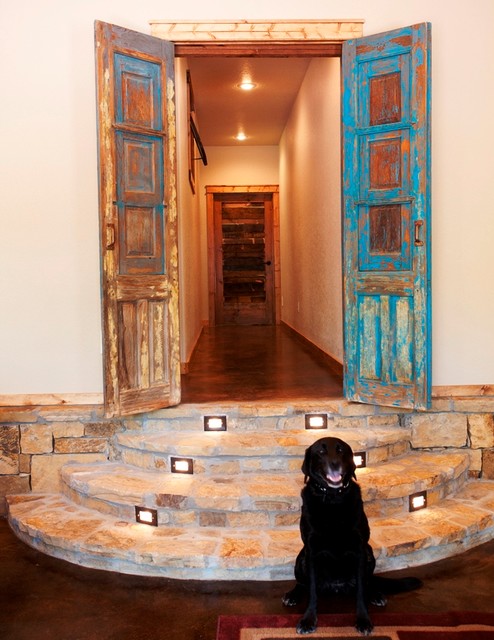 Reclaimed Doors rustic-hallway-and-landing