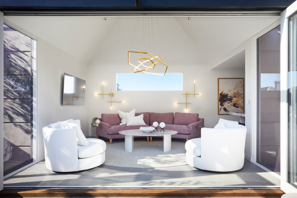 Luxury Pool House - Living Room - Melbourne - by Lewisham Interiors