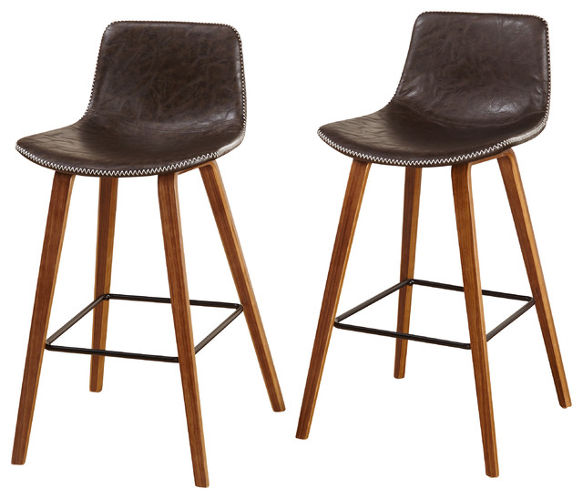 Wapoli Stool Set Of 2 Brown Midcentury Bar Stools And Counter Wapoli Stool Set Of 2 Brown Midcentury Bar Stools And Counter By Tms