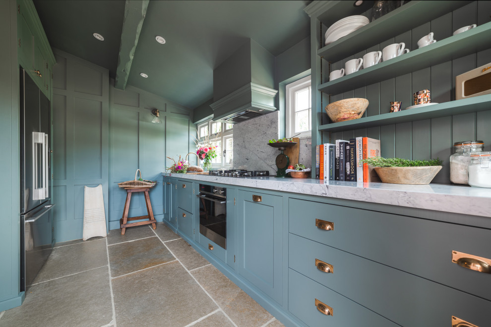 Design ideas for a small classic kitchen in Sussex.
