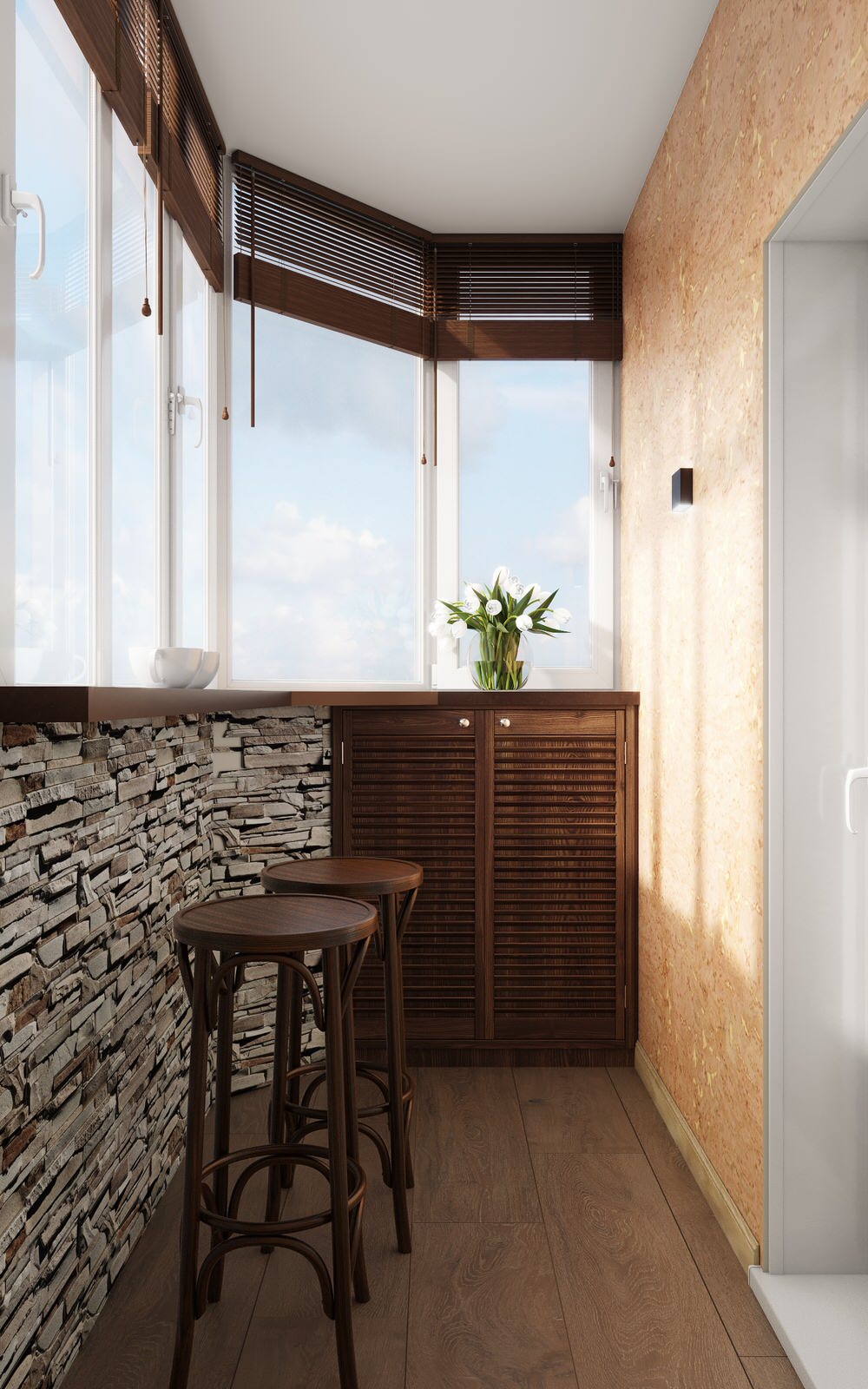 Двухуровневая квартира для пары со взрослым сыном