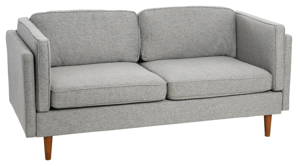 Atley Modern Upholstered High Sided Sofa With Solid Wood Legs, Coastal